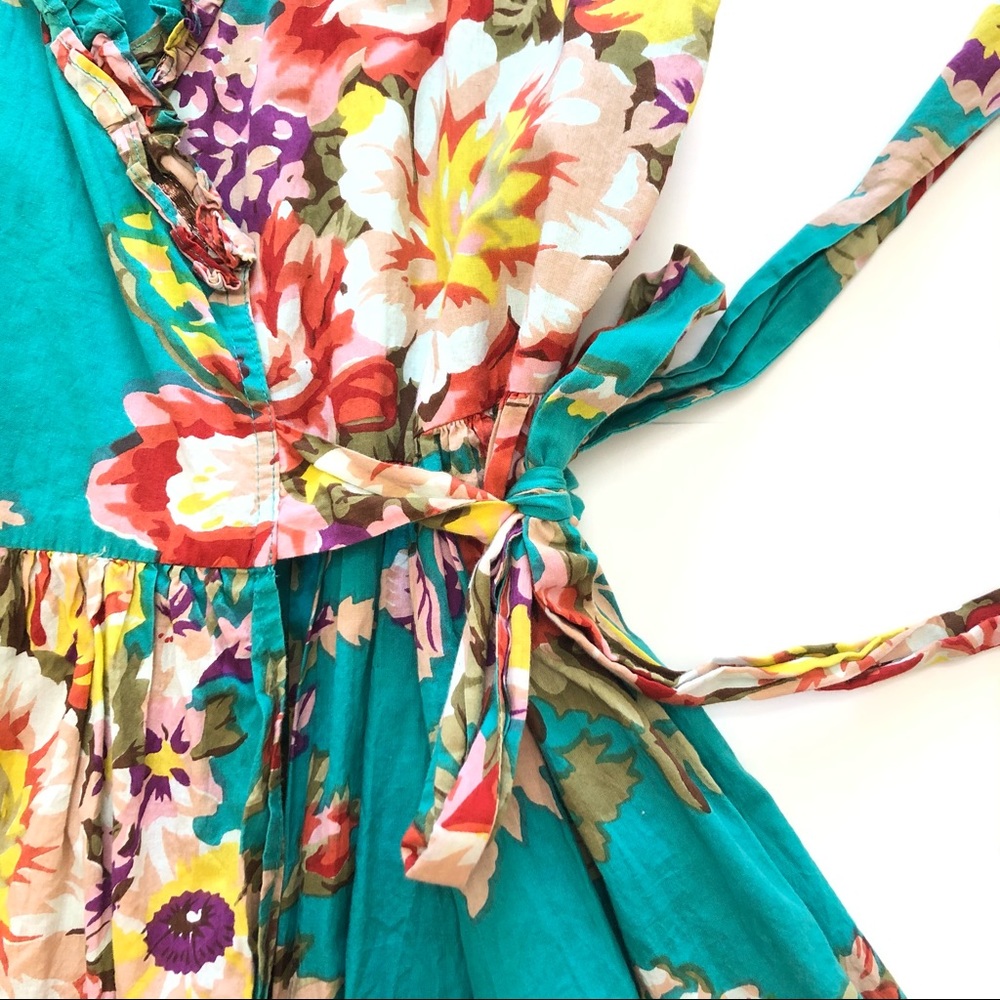 {Cupcakes & Pastries} vibrant, floral wrap dress - Picture 9 of 13